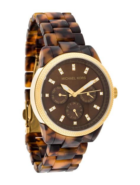 tortoise shell watch michael kors.